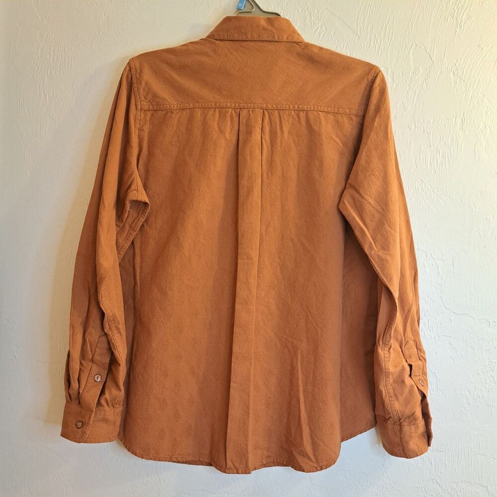 Ariat Billie Jean LS Rust Textured Cotton Button-Up Relaxed Fit Western Rodeo M - Picture 8 of 8